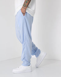 LOOSE FIT LINEN JOGGER PANTS - BLUE