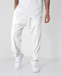 LOOSE FIT LINEN JOGGER PANTS - WHITE