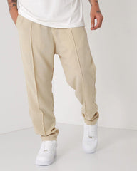 LOOSE FIT LINEN JOGGER PANTS - BEIGE