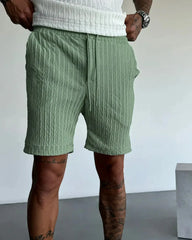 LOOSE FIT STRUCTURED SHORTS - PISTACHIO