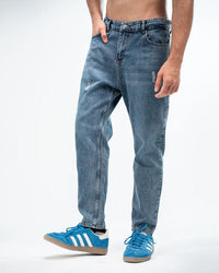 Men’s Relaxed Blue Distressed Jeans