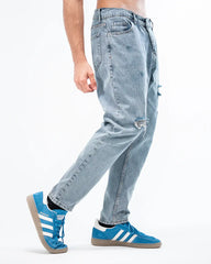 MEN’S LIGHT BLUE RIPPED JEANS