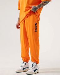 ZAPPED COTTON JOGGER PANTS - ORANGE