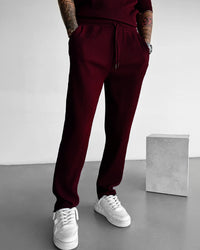 LOOSE FIT RIBBED TROUSER - MAROON