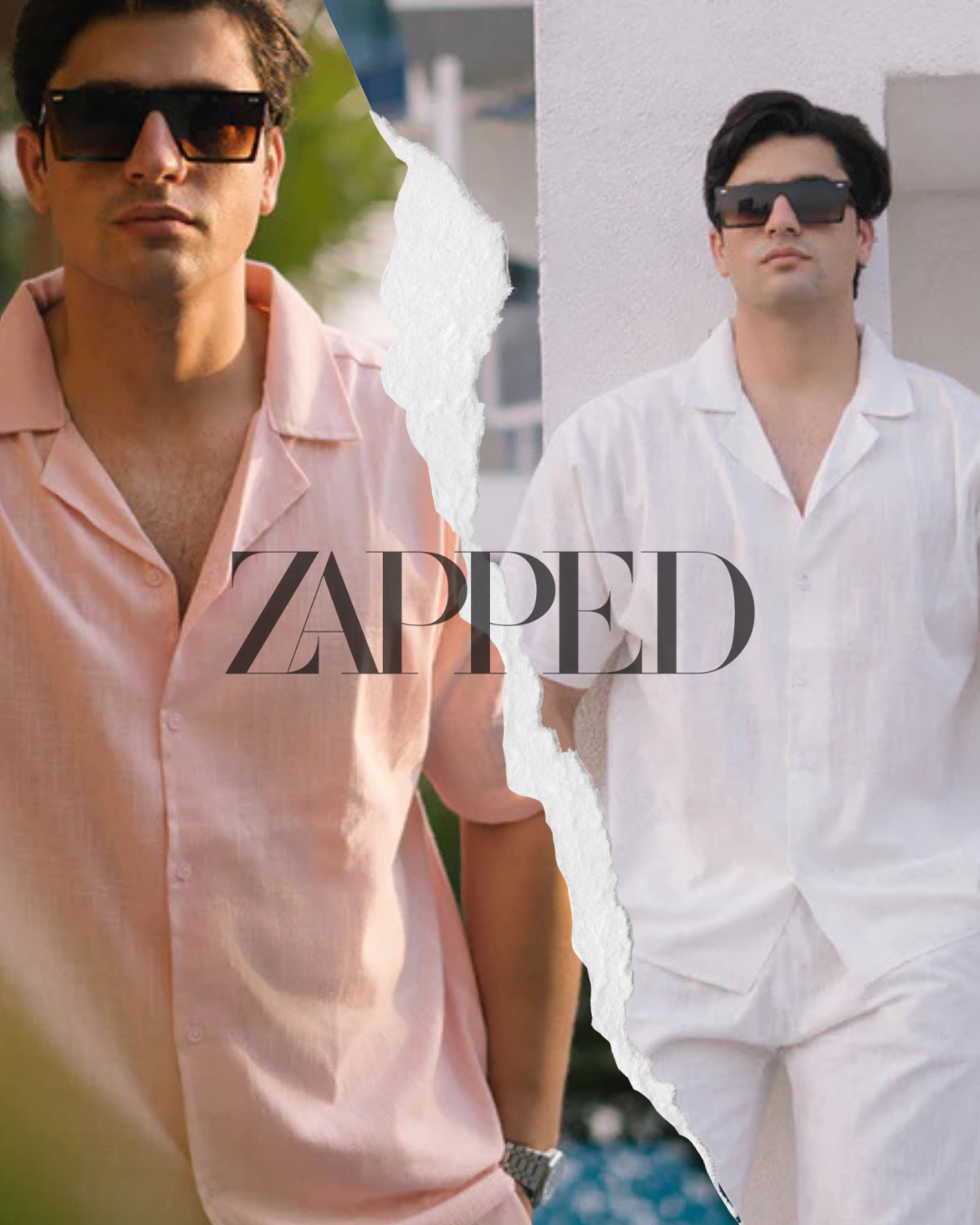 mens wear top linen shirts in peach and white color with matching bottom linen pant