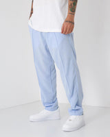 LOOSE FIT LINEN JOGGER PANTS - BLUE