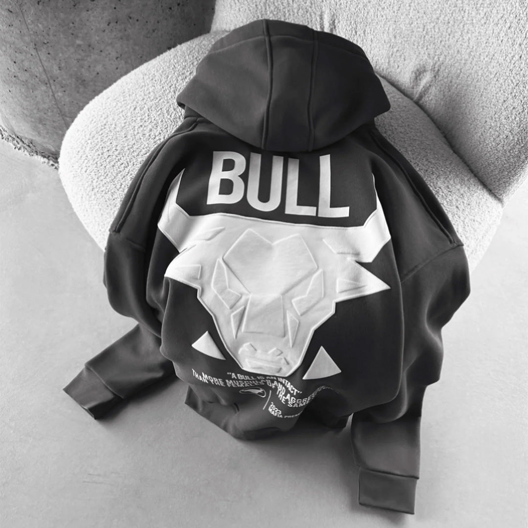 Oversize Bull Hoodie - Gray