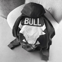 Oversize Bull Hoodie - Gray