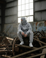Zapped Balaclava Ninja Hoodie - Grey