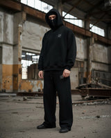 Zapped Ninja Hoodie & Lounge Trouser Combo – Black