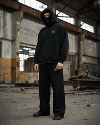 Zapped Ninja Hoodie & Lounge Trouser Combo – Black