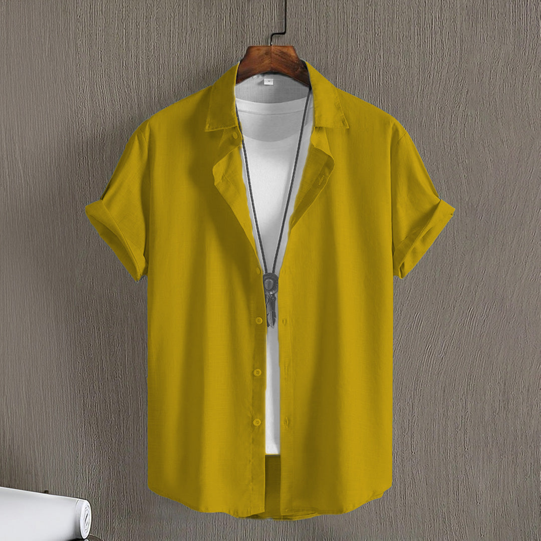 Men's Comfortable, Versatile Casual Shirt - Yellow