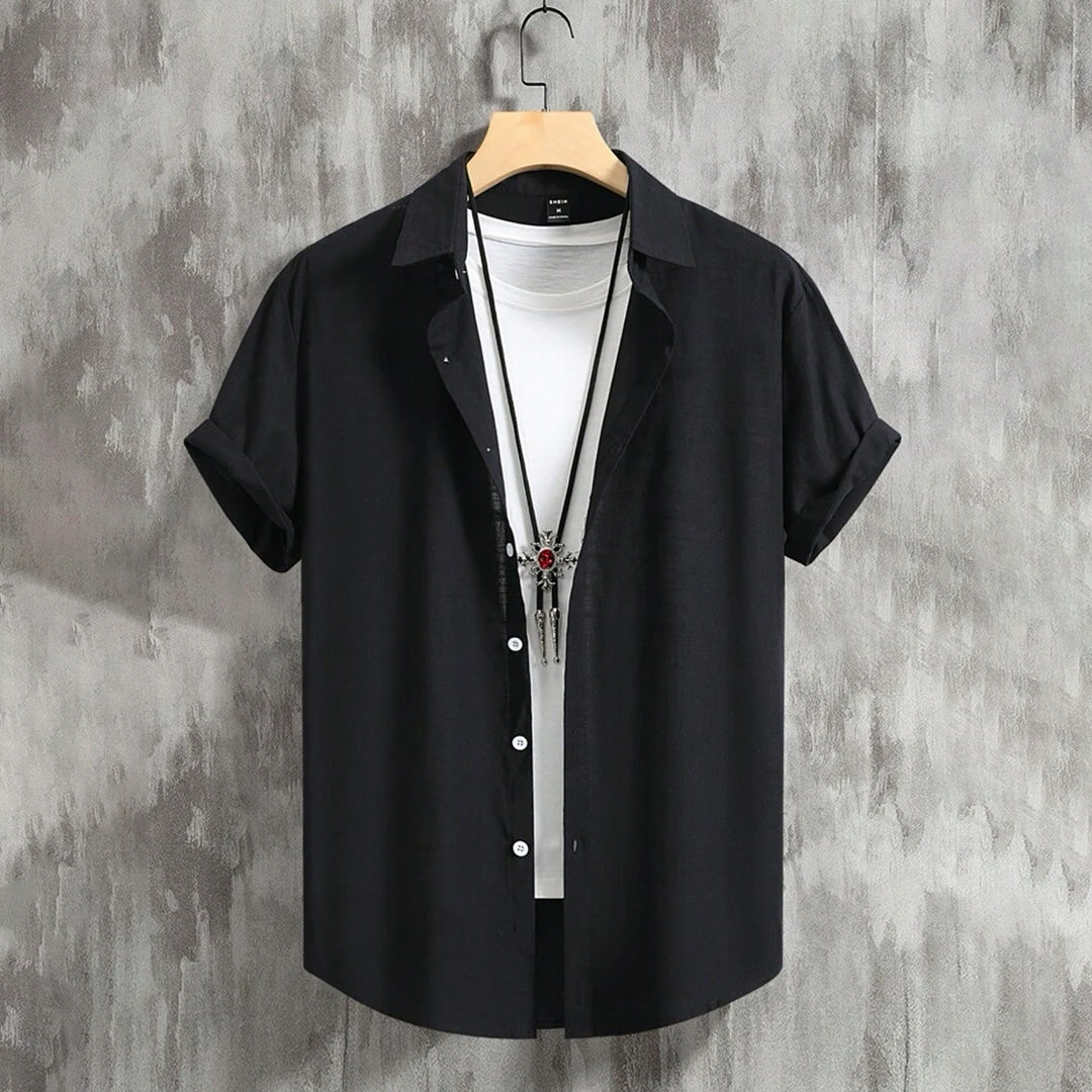 Men's Comfortable, Versatile Casual Shirt - Black