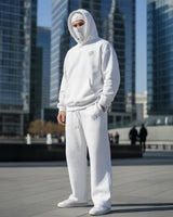 Zapped Ninja Hoodie & Lounge Trouser Combo – White
