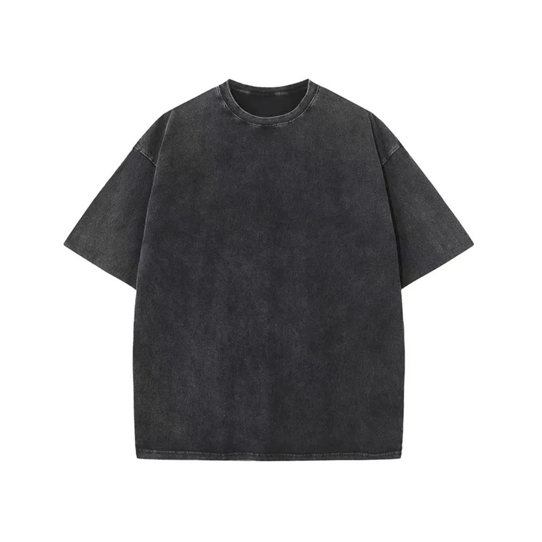 OVERSIZE ACID WASH T-SHIRT - BLACK