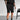 BLACK RELAXED FIT COTTON CRUSH SHORTS