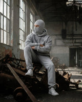 Zapped Balaclava Ninja Hoodie - Grey
