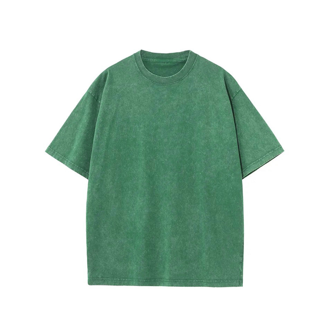 OVERSIZE ACID WASH T-SHIRT - GREEN