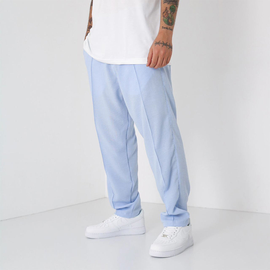Loose Fit Linen Pant - Blue