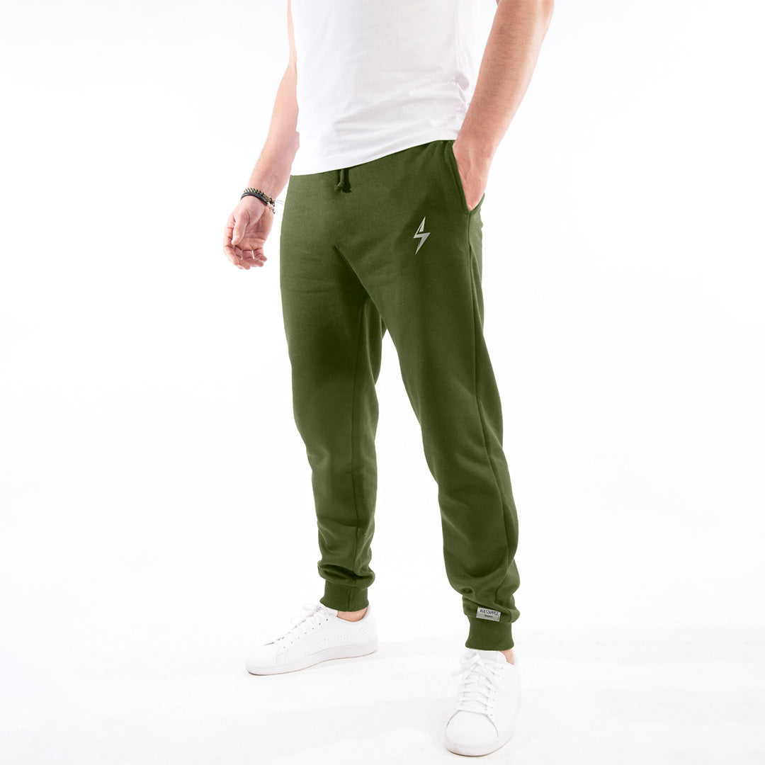 Zapped Mens Terry Cotton Trousers- Green