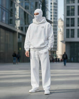 Zapped Ninja Hoodie & Lounge Trouser Combo – White