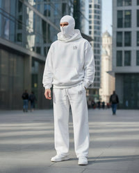 Zapped Ninja Hoodie & Lounge Trouser Combo – White
