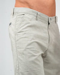MEN’S LIGHT GREY LINEN SHORTS