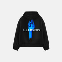 Oversize Illusion Hoodie - Black