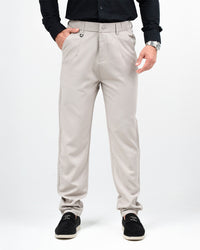 MEN’S BEIGE STRAIGHT-FIT PANT