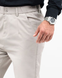 MEN’S BEIGE STRAIGHT-FIT PANT