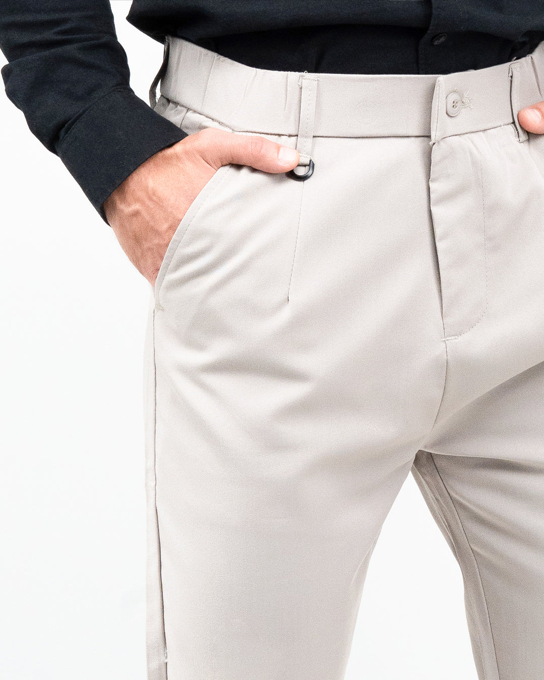 MEN’S BEIGE STRAIGHT-FIT PANT