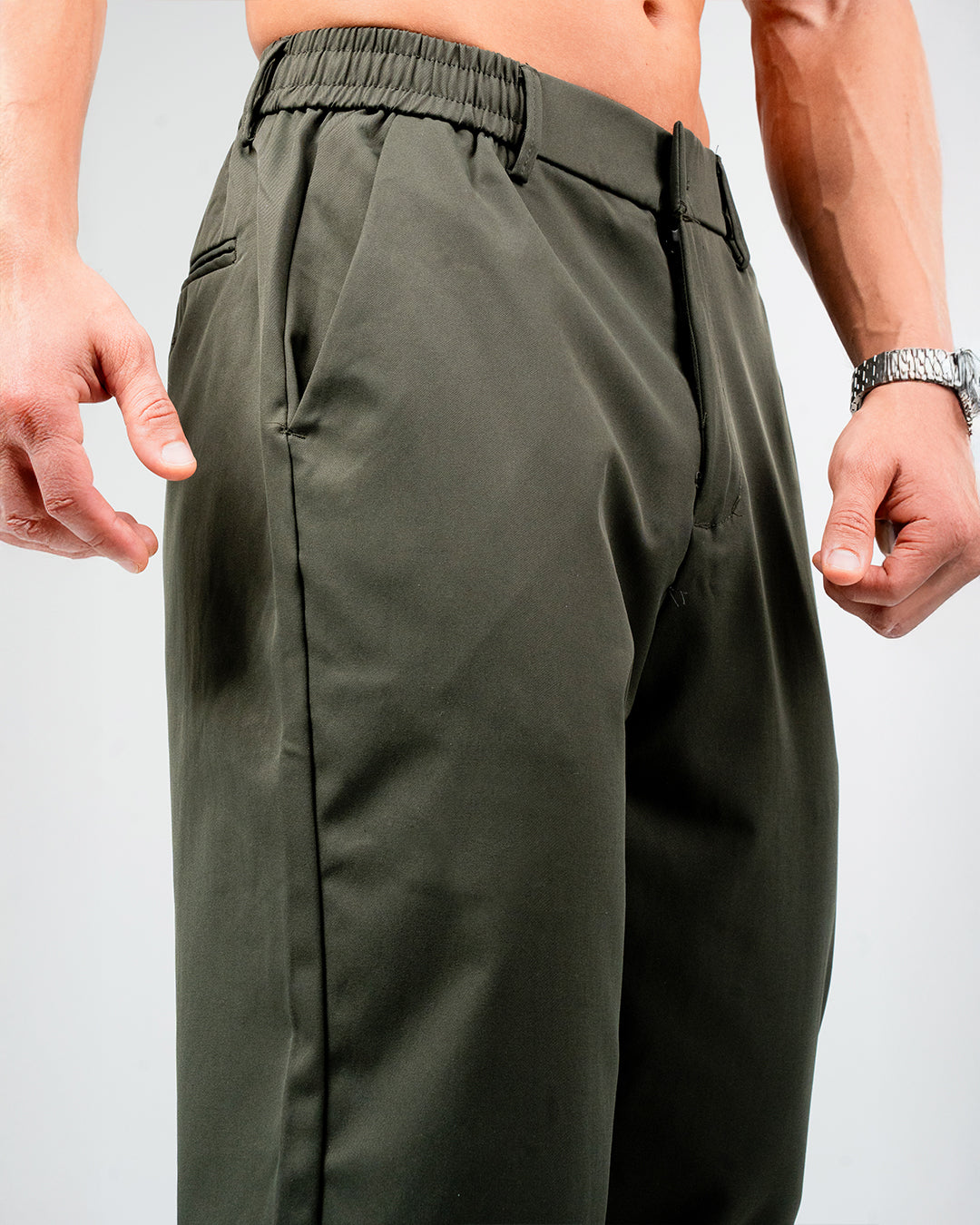 Men’s Olive Green Casual Pants