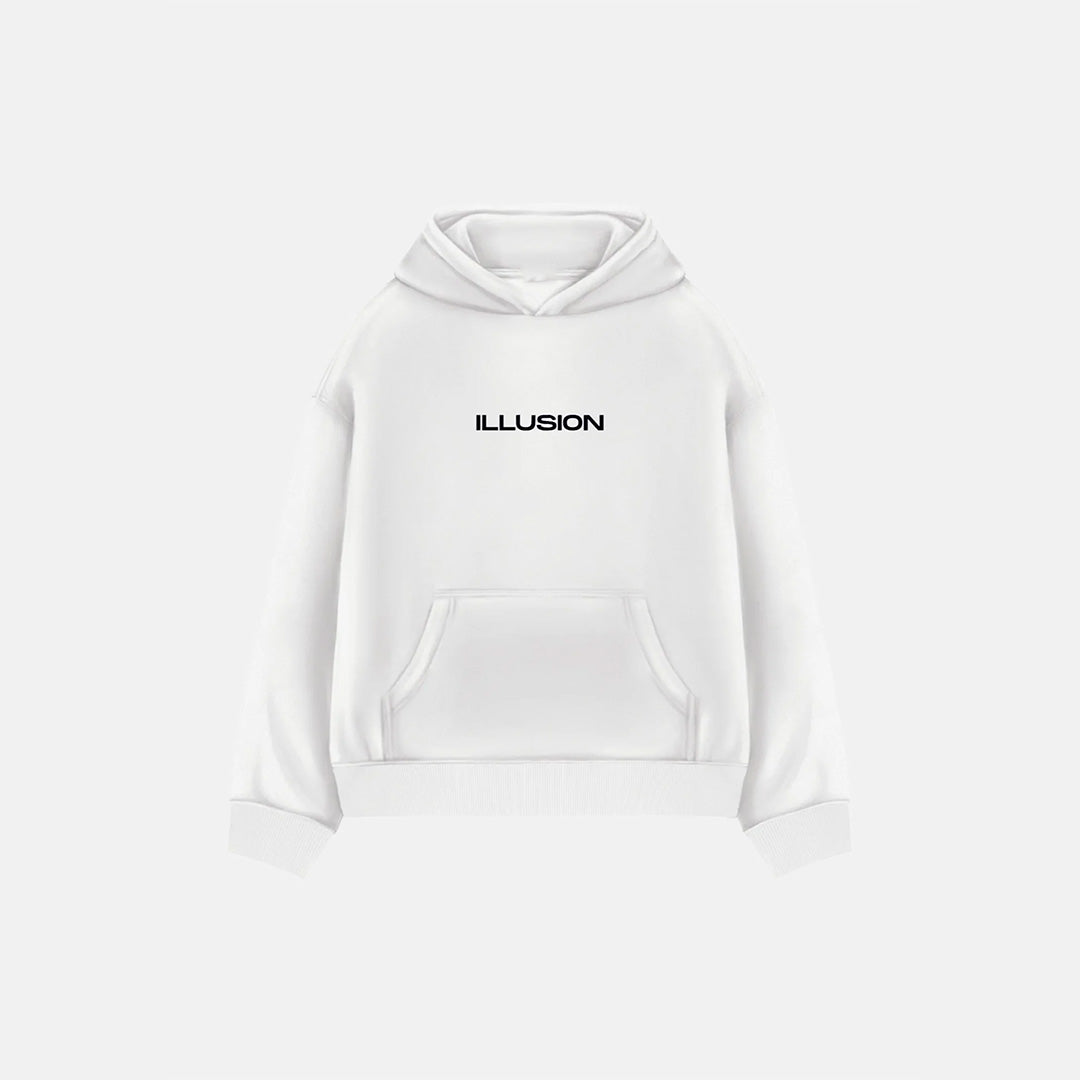 Oversize Illusion Hoodie - White