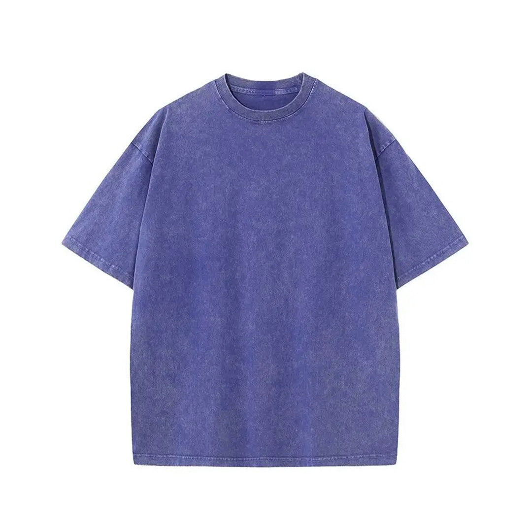 OVERSIZE ACID WASH T-SHIRT - BLUE