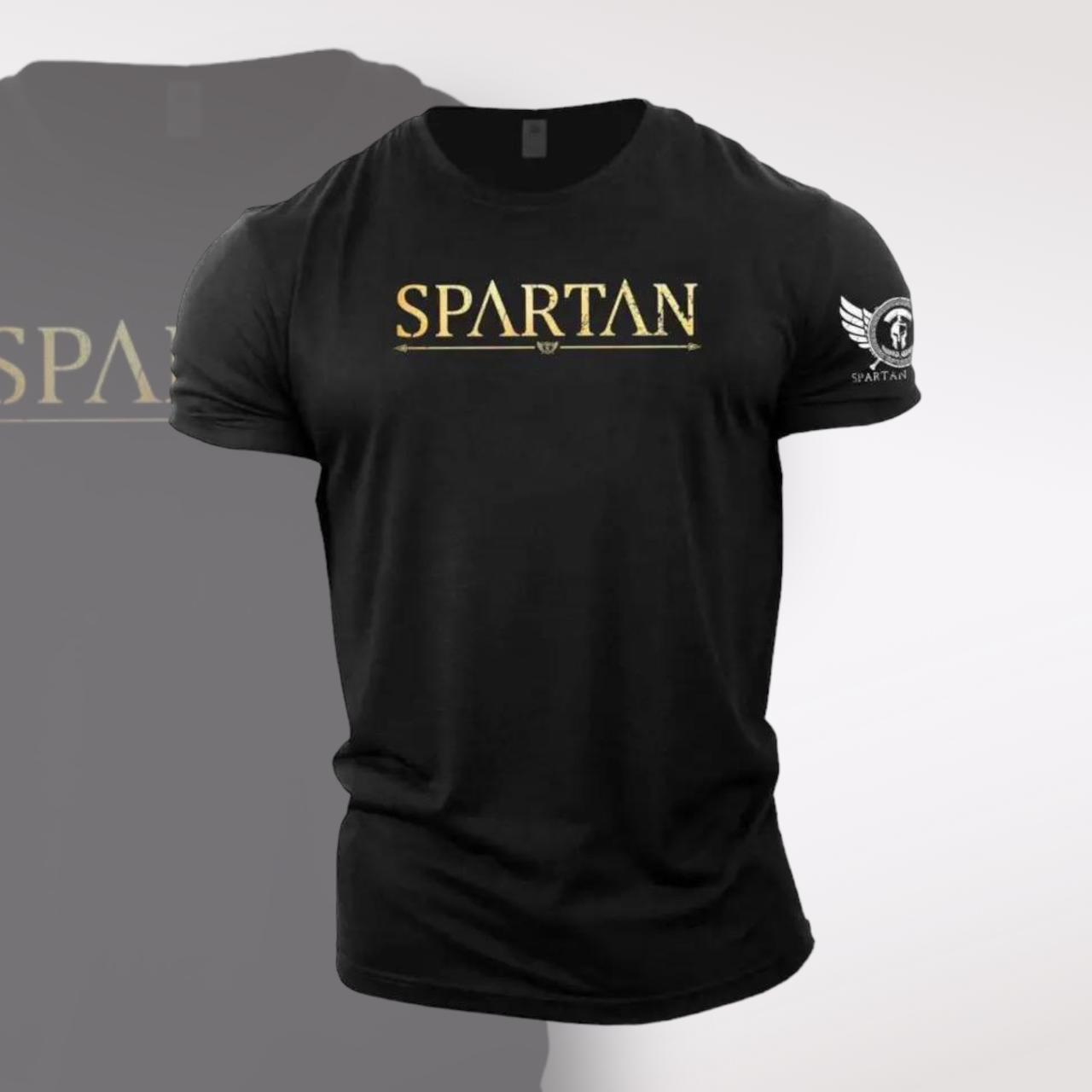 Spartan Slogan Cotton T-Shirt