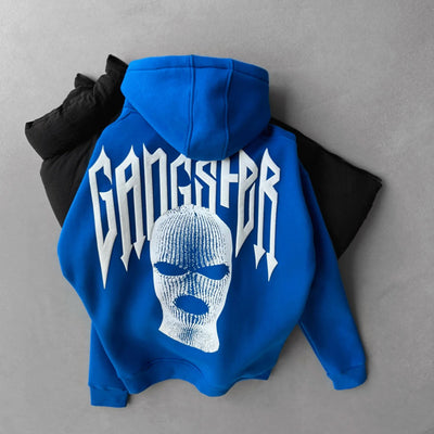 DROP SHOULDER GANGSTER HOODIE - ROYAL BLUE