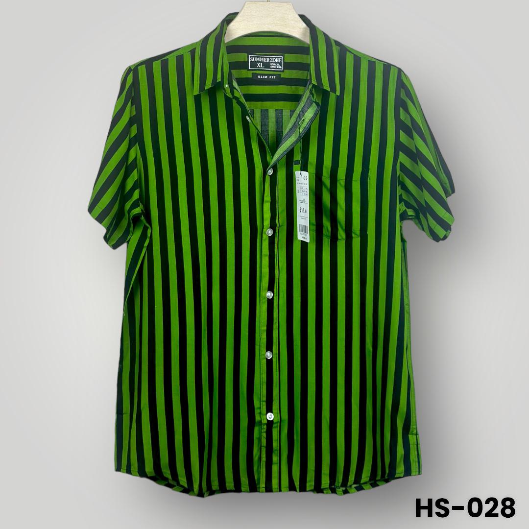 Narrow Lining Hawayi Shirt - Green