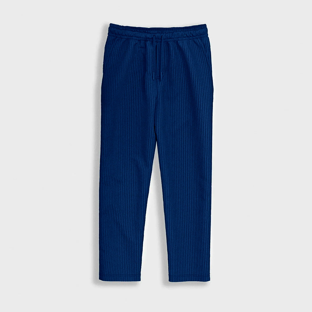 Zapped Loose Fit Cord Pant - Navy Blue