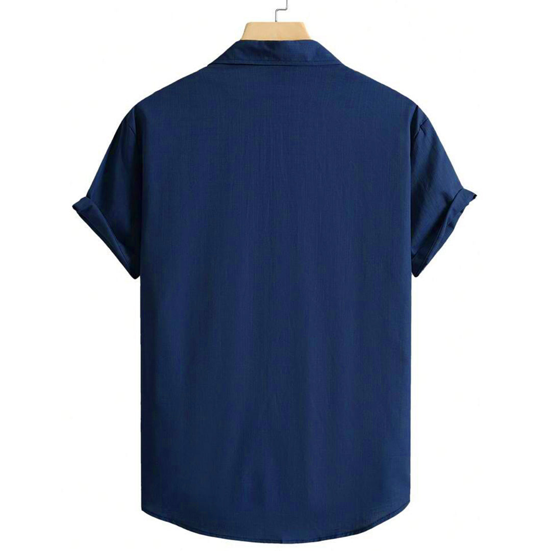 Men's Comfortable, Versatile Casual Shirt - Navy Blue