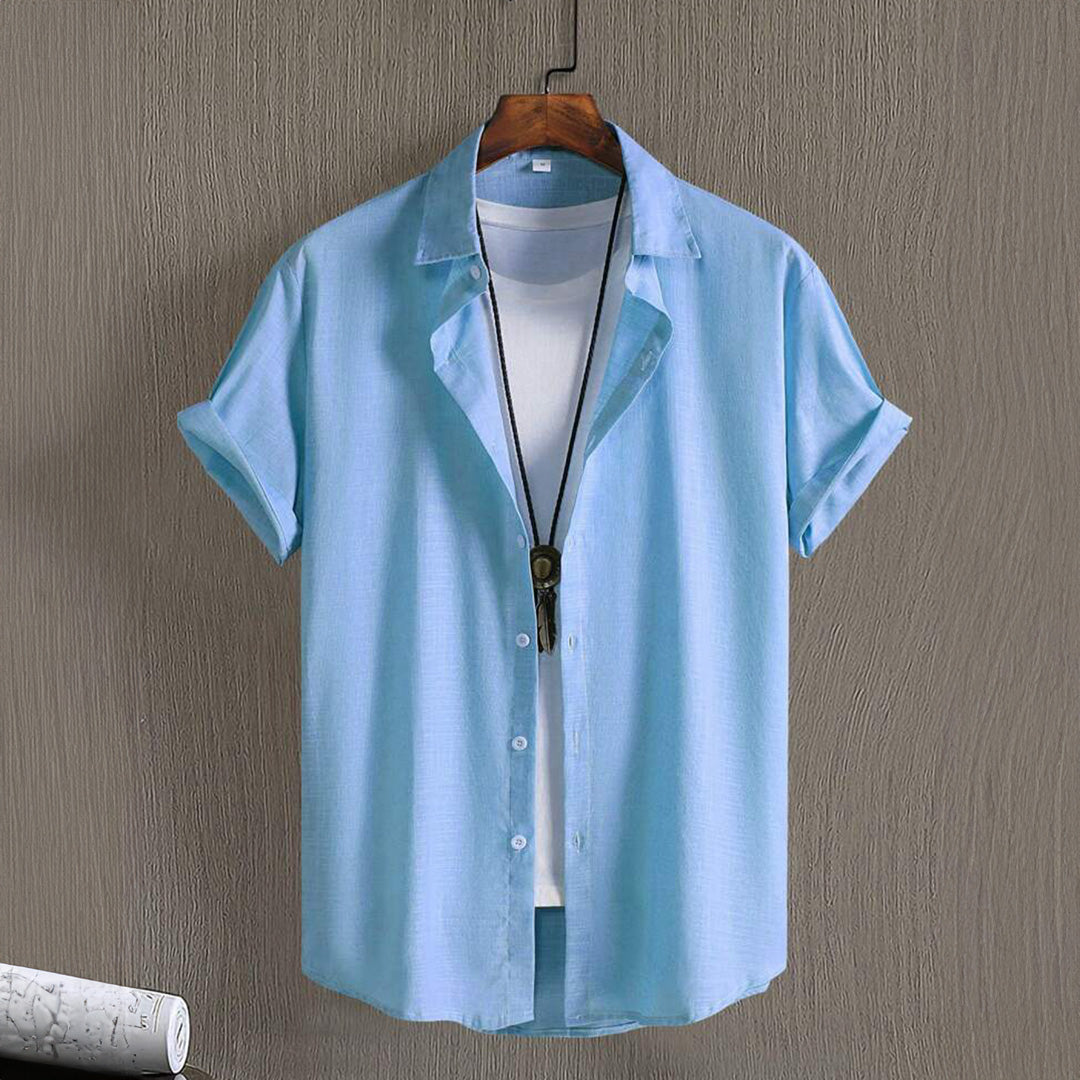 Men's Comfortable, Versatile Casual Shirt - Sky Blue
