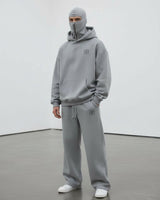 ninja balaclava hoodie grey with mask