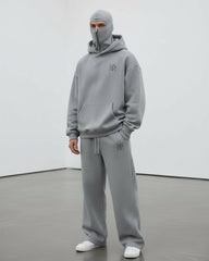 ninja balaclava hoodie grey with mask