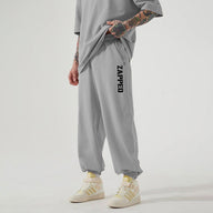 ZAPPED COTTON JOGGER PANTS - GRAY