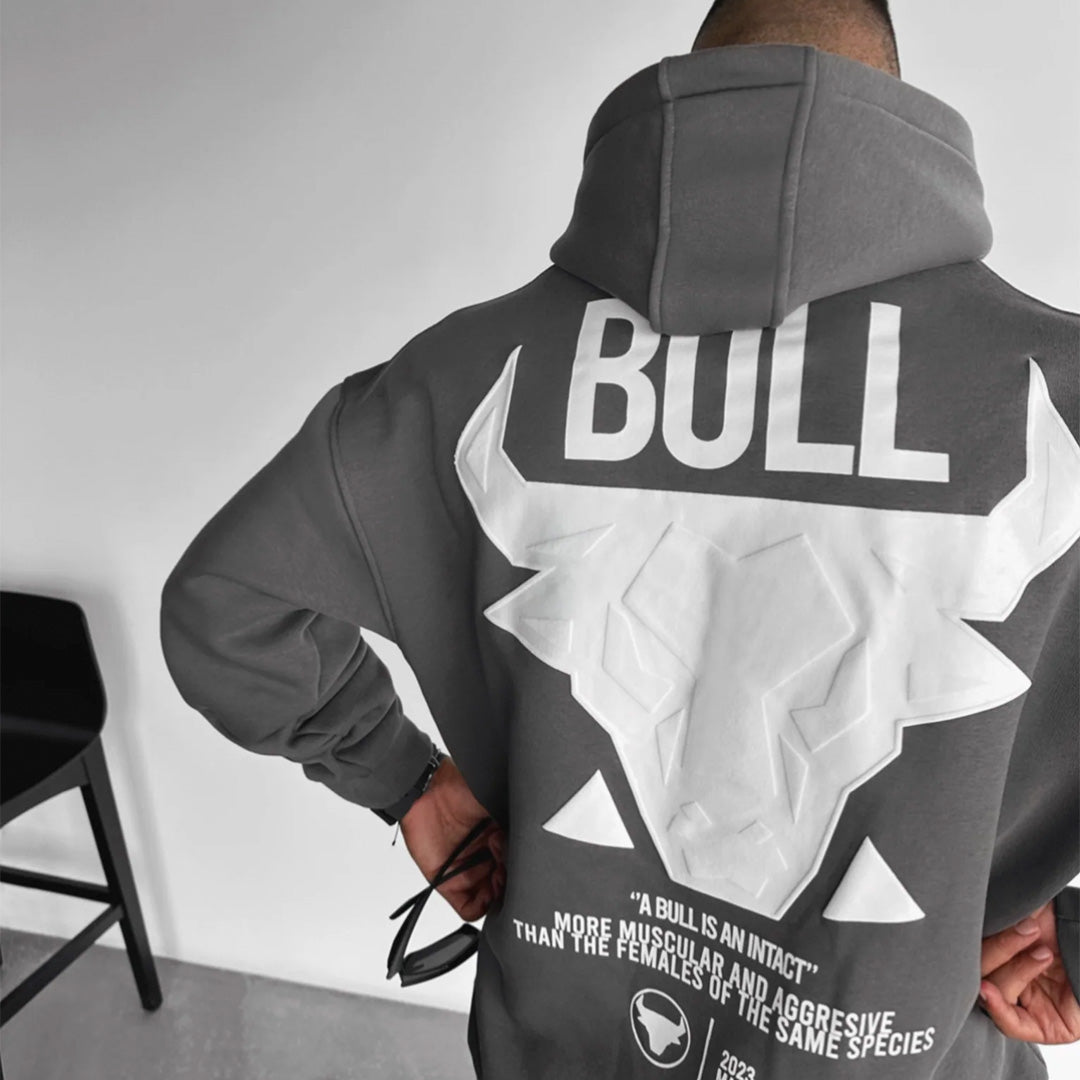 Oversize Bull Hoodie - Gray