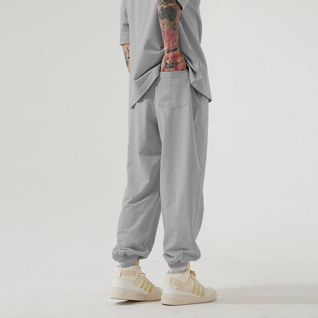 ZAPPED COTTON JOGGER PANTS - GRAY