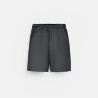 LOOSE FIT RIBBED SHORTS - ANTHRACITE GREY