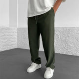 LOOSE FIT RIBBED PANTS - ARMY GREEN