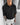 OVERSIZE RIBBED POLO T-SHIRT - BLACK