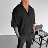 OVERSIZE STRUCTURED SHIRT - BLACK