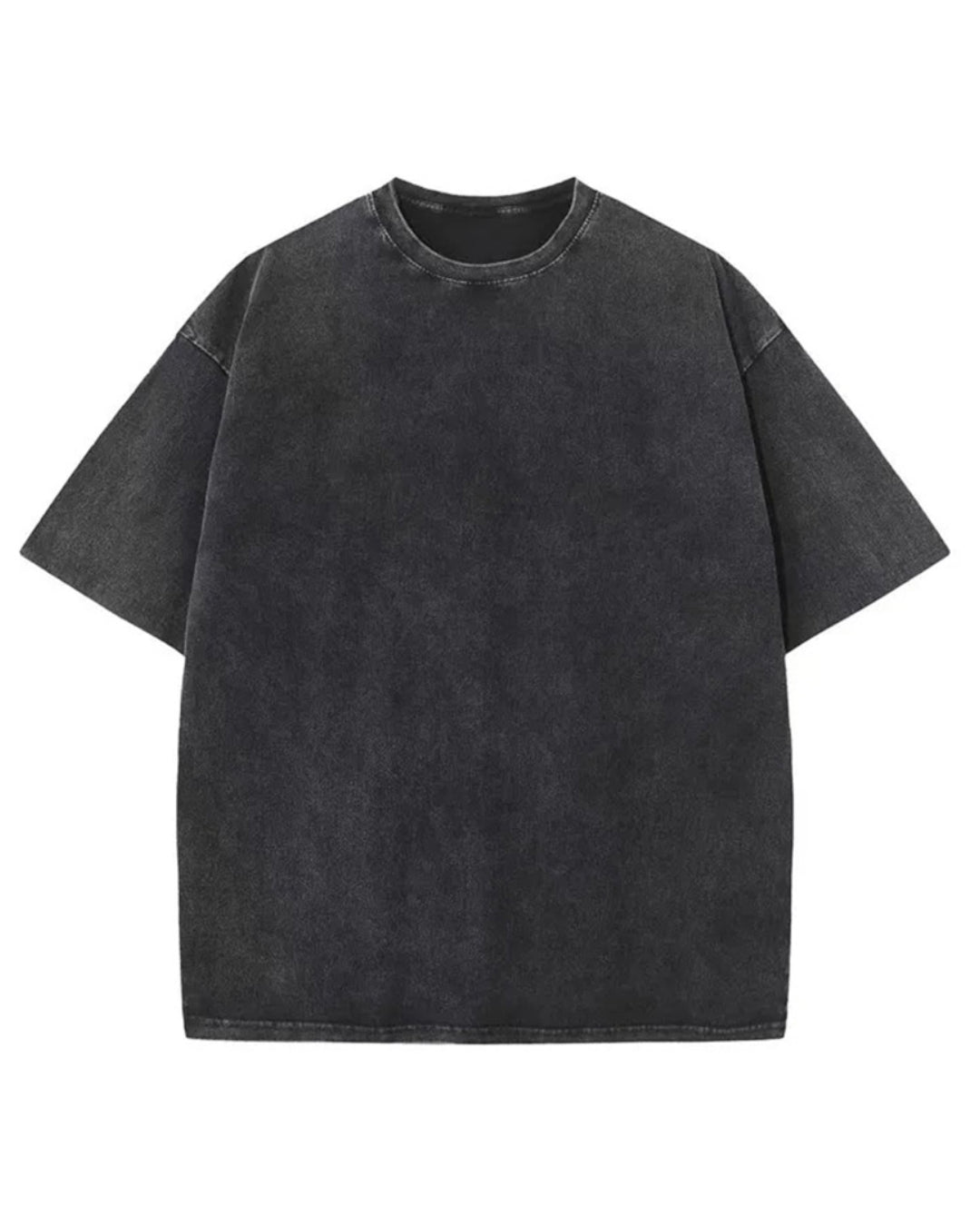 OVERSIZE ACID WASH T-SHIRT - BLACK